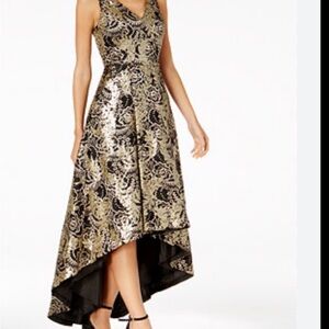 Calvin Klein Sequined High-Low Gown